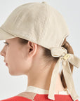 Lanvin Blanc Women's Ribbon Cap - Sepia - Erthe Golf