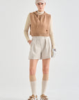 Lanvin Blanc Women's Hoodie Vest - Camel - Erthe Golf