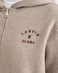 Lanvin Blanc Women's Zip Hoodie - Sepia Beige - Erthe Golf