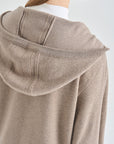 Lanvin Blanc Women's Zip Hoodie - Sepia Beige - Erthe Golf