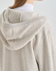 Lanvin Blanc Women's Zip Hoodie - White Grey - Erthe Golf