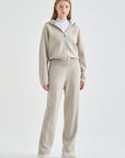 Lanvin Blanc Women's Zip Hoodie - White Grey - Erthe Golf