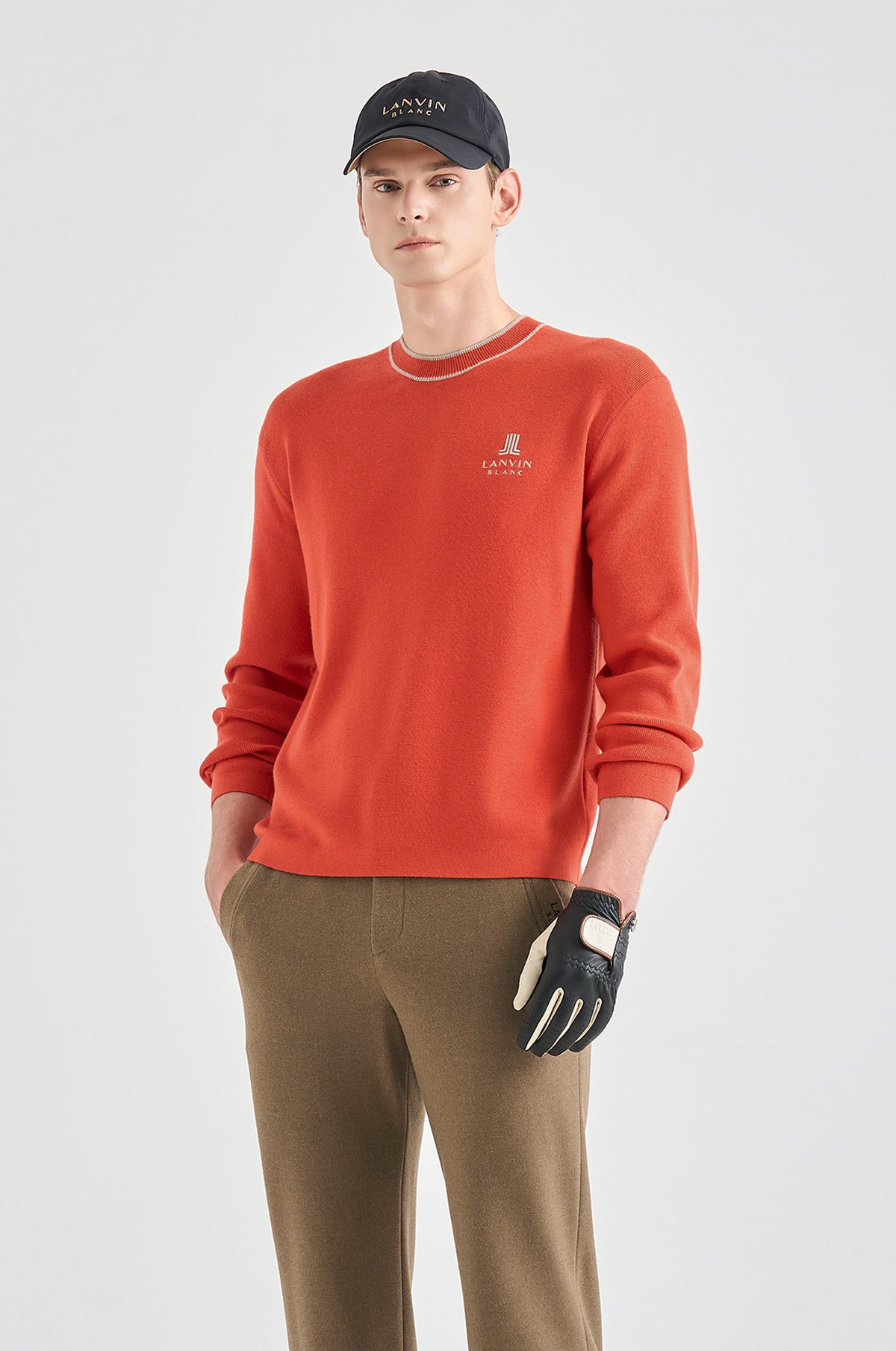 Lanvin Blanc Men's Sweater - Orange - Erthe Golf