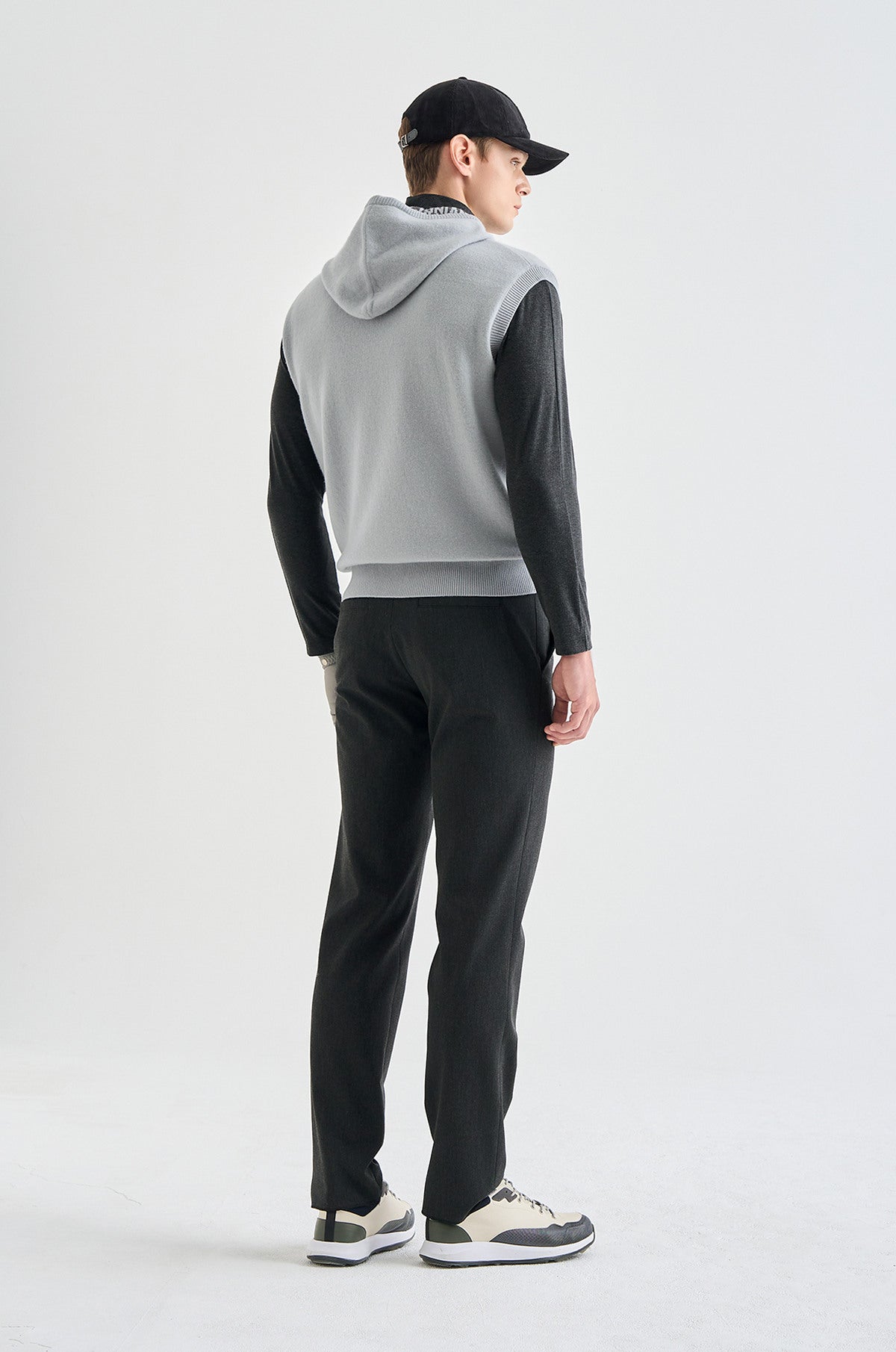 Lanvin Blanc Men's Hoodie Vest - Cool Grey - Erthe Golf