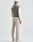 Lanvin Blanc Men's Hoodie Vest - Sepia Grey - Erthe Golf