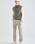 Lanvin Blanc Men's Hoodie Vest - Sepia Grey - Erthe Golf