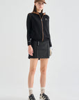 Lanvin Blanc Women's Zip Hoodie - Black - Erthe Golf