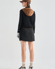 Lanvin Blanc Women's Zip Hoodie - Black - Erthe Golf