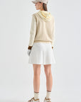 Lanvin Blanc Women's Zip Hoodie - Light Beige - Erthe Golf