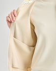 Lanvin Blanc Women's Zip Hoodie - Light Beige - Erthe Golf