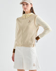 Lanvin Blanc Women's Zip Hoodie - Light Beige - Erthe Golf