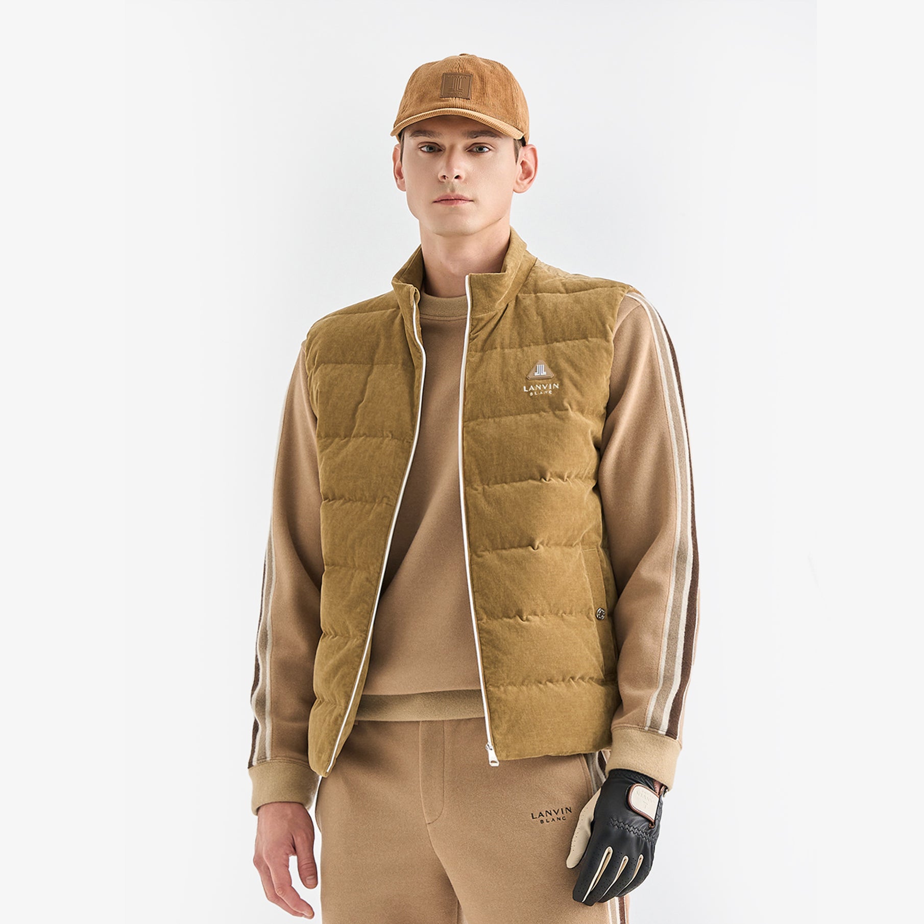 Lanvin Blanc Men's Vest - Camel - Erthe Golf