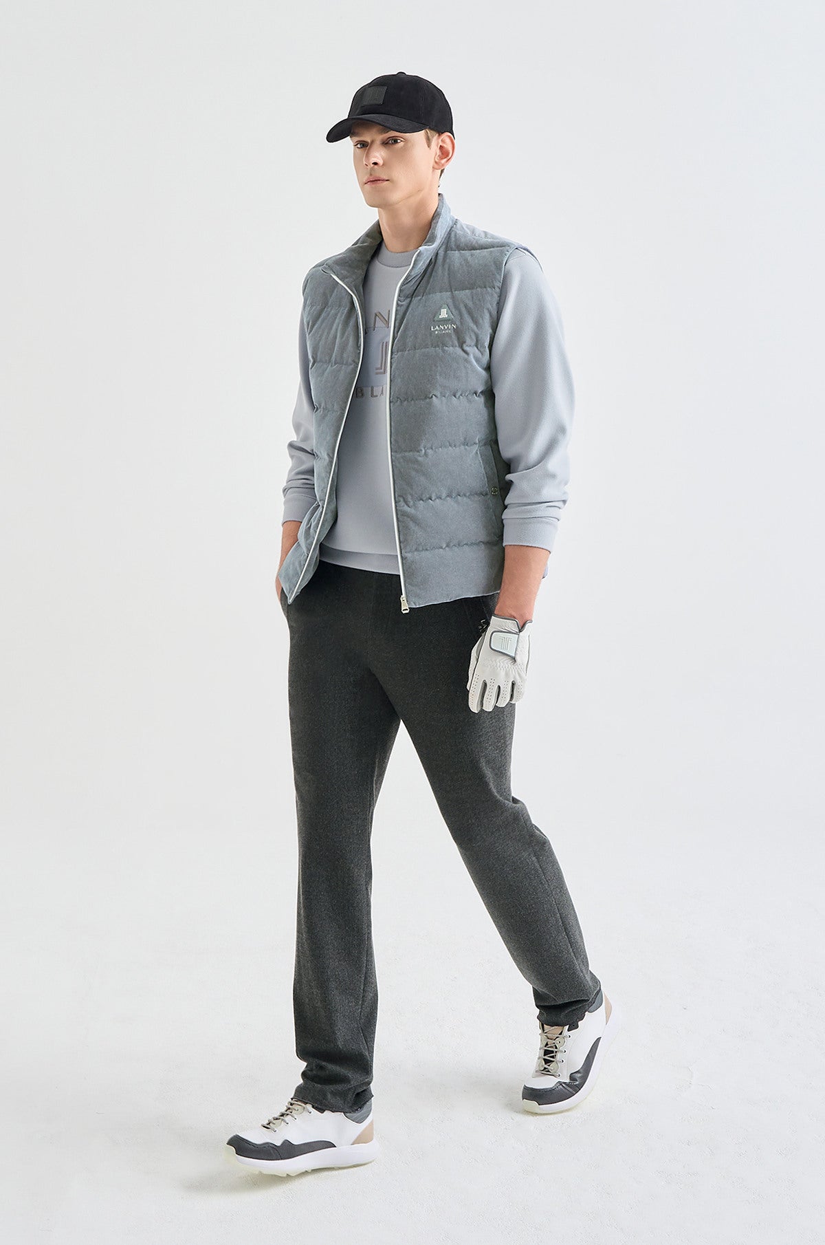 Lanvin Blanc Men's Vest - Smoke Blue - Erthe Golf