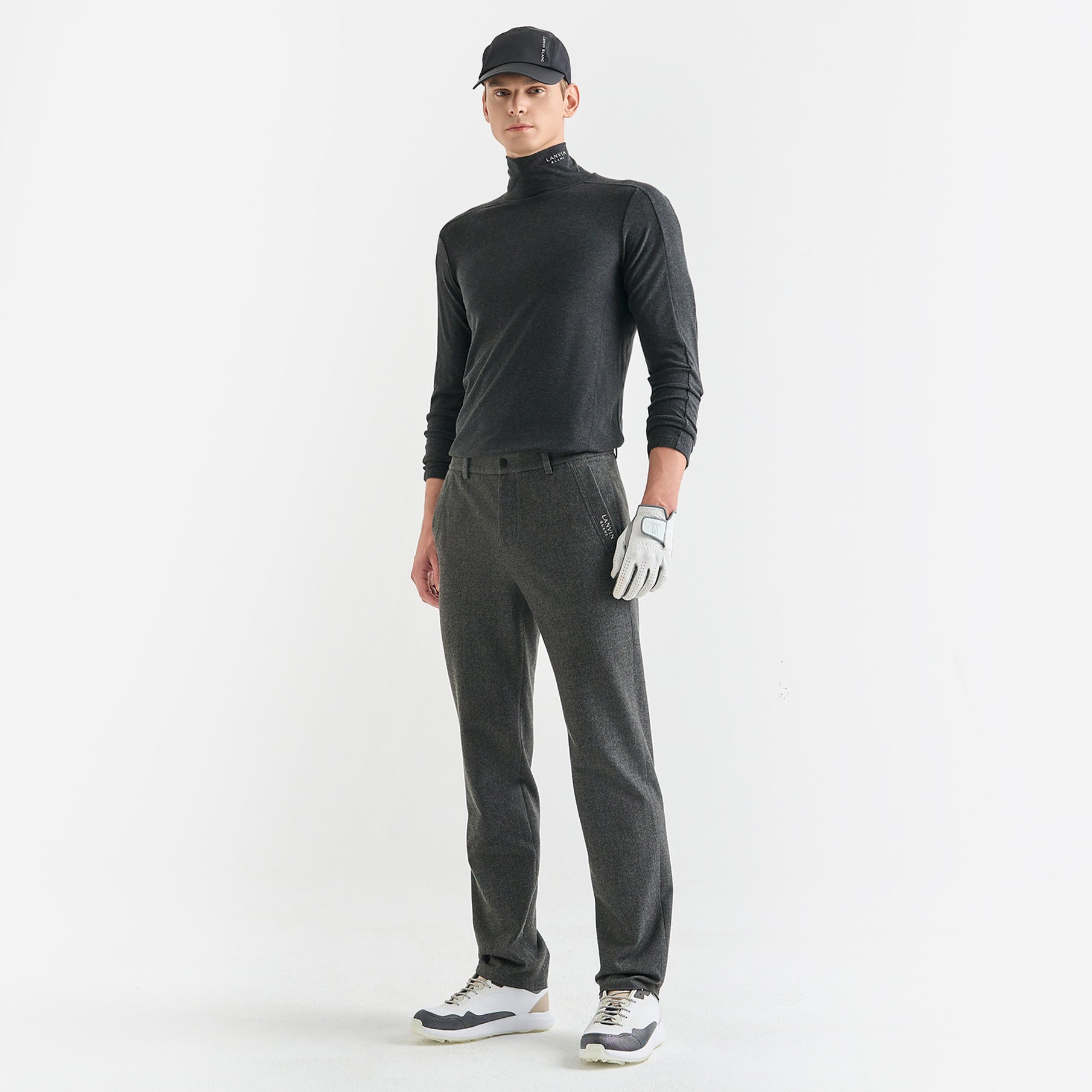 Lanvin Blanc Men's Knit Pants - Charcoal Grey - Erthe Golf