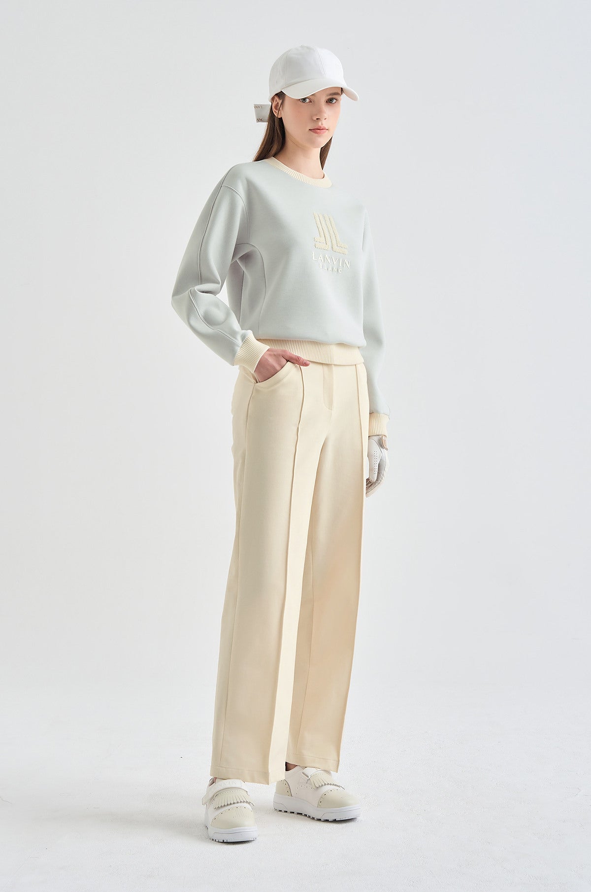 Lanvin Blanc Women's Pants - Beige - Erthe Golf