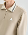 Lanvin Blanc Men's Zip Sweater - Beige - Erthe Golf
