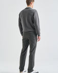 Lanvin Blanc Men's Zip Sweater - Charcoal Grey - Erthe Golf