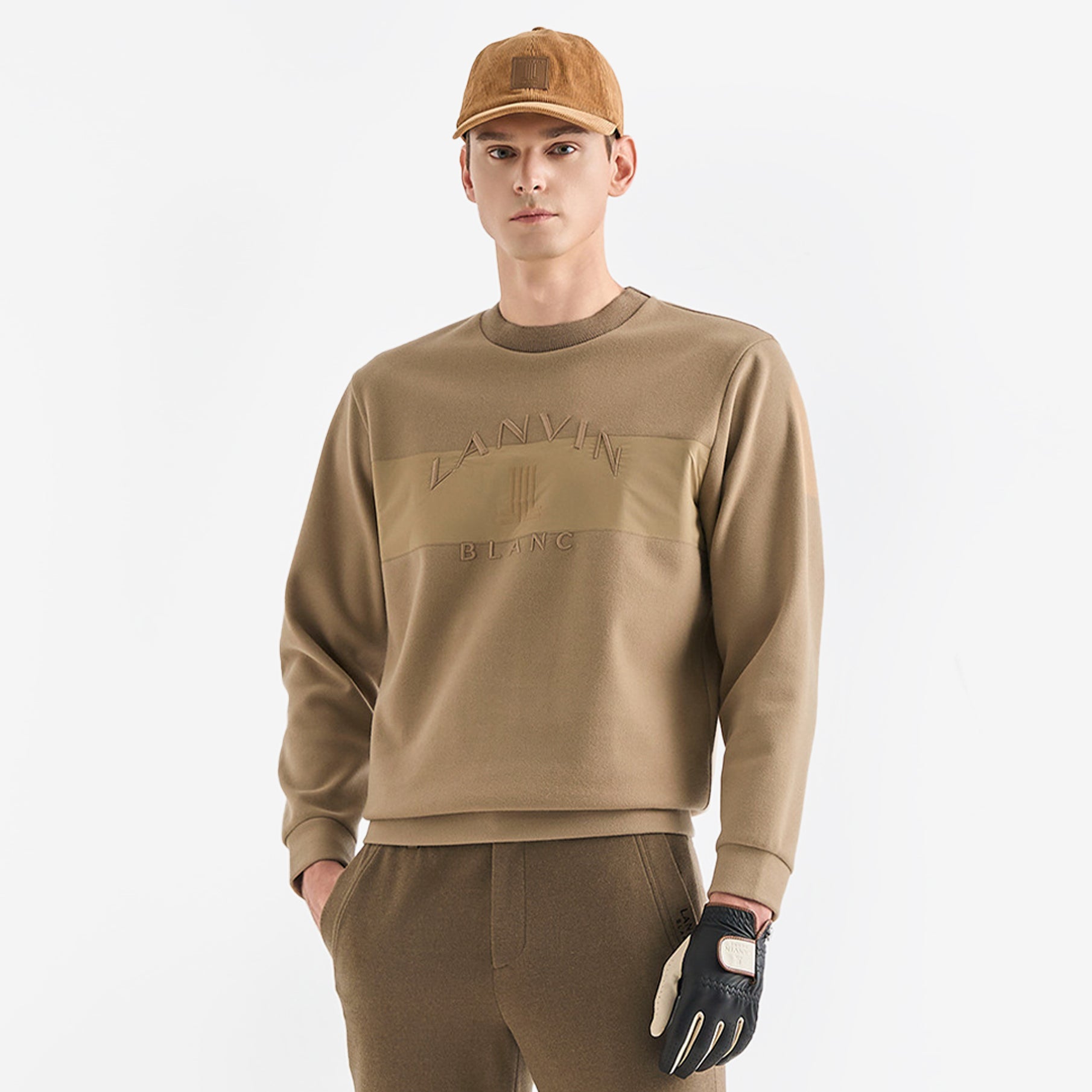 Lanvin Blanc Men's Sweater - Camel - Erthe Golf