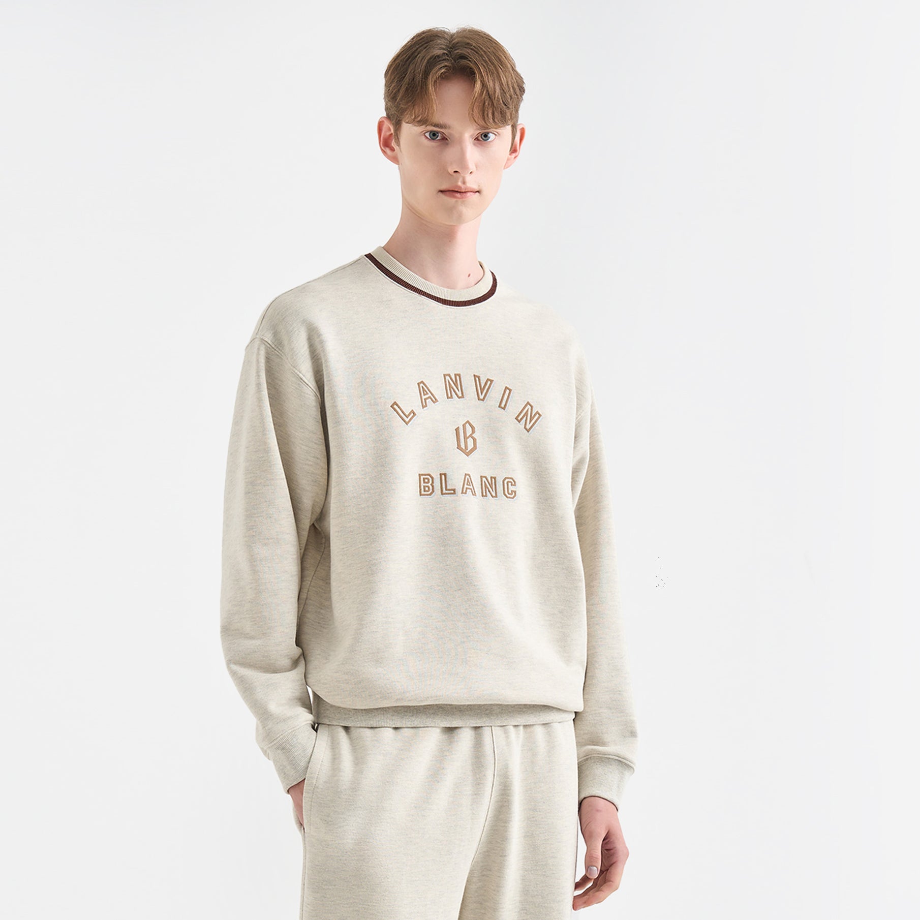 Lanvin Blanc Men's Sweater - Oatmeal - Erthe Golf