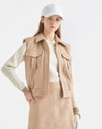Lanvin Blanc Women's Leather Jacket - Beige - Erthe Golf