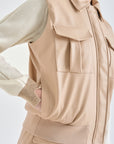 Lanvin Blanc Women's Leather Jacket - Beige - Erthe Golf