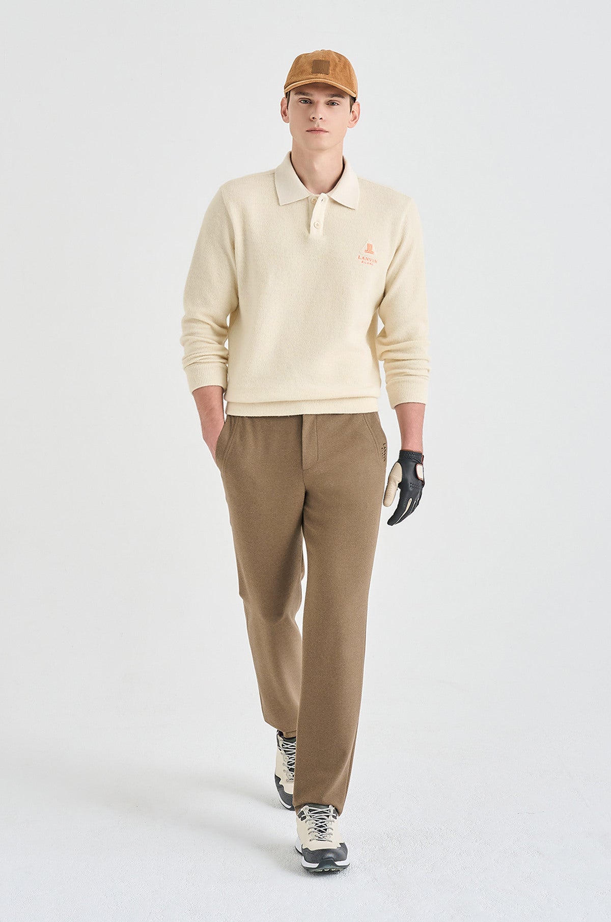 Lanvin Blanc Men's Sweater - Oatmeal - Erthe Golf