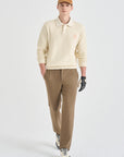 Lanvin Blanc Men's Sweater - Oatmeal - Erthe Golf