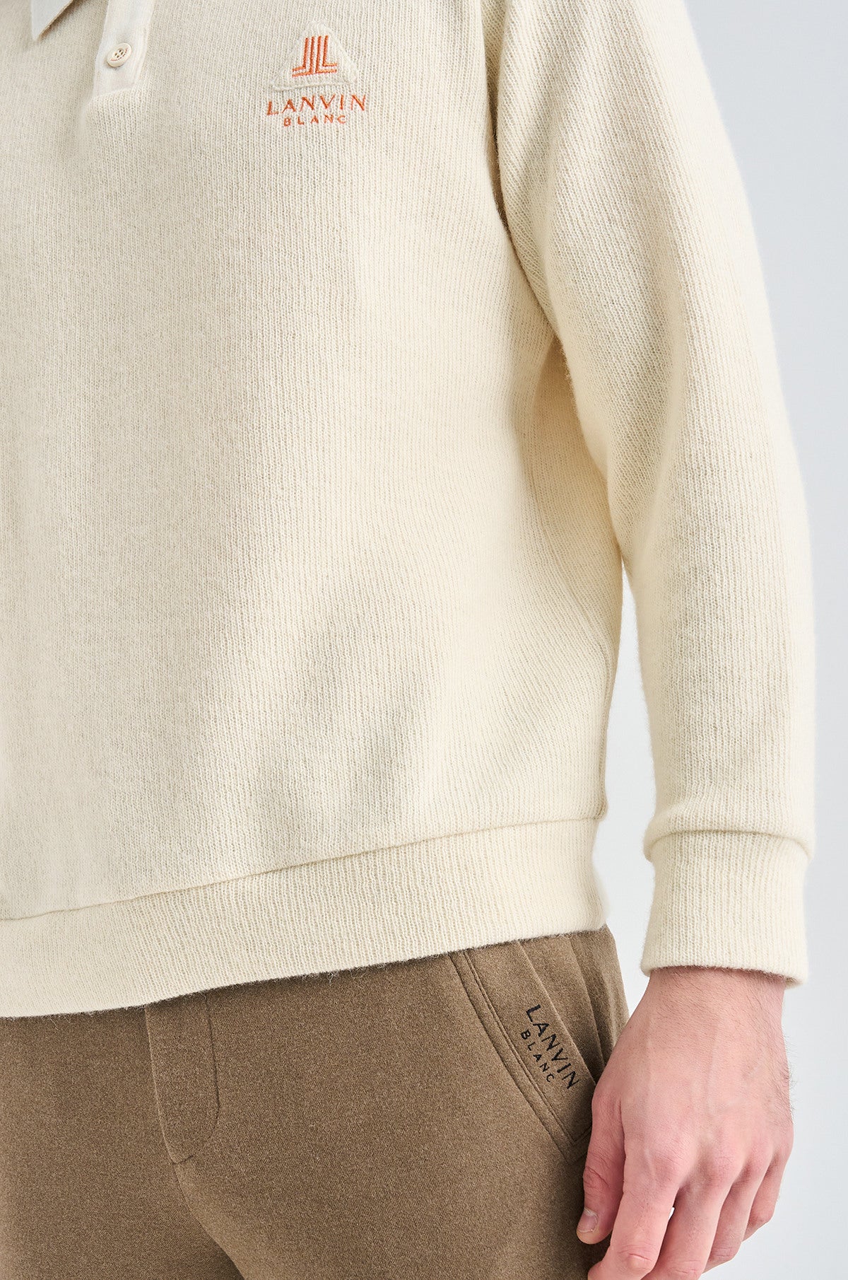 Lanvin Blanc Men's Sweater - Oatmeal - Erthe Golf