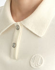 Lanvin Blanc Women's Long Sleeve Polo - Off White - Erthe Golf