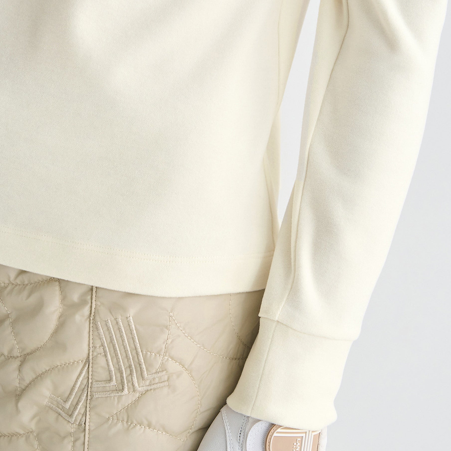 Lanvin Blanc Women's Long Sleeve Polo - Off White - Erthe Golf