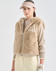 Women's Fur Vest - Beige - Erthe Golf