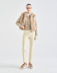 Women's Fur Vest - Beige - Erthe Golf