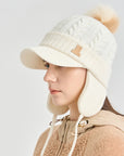 Women's Knit Hat - Ivory - Erthe Golf