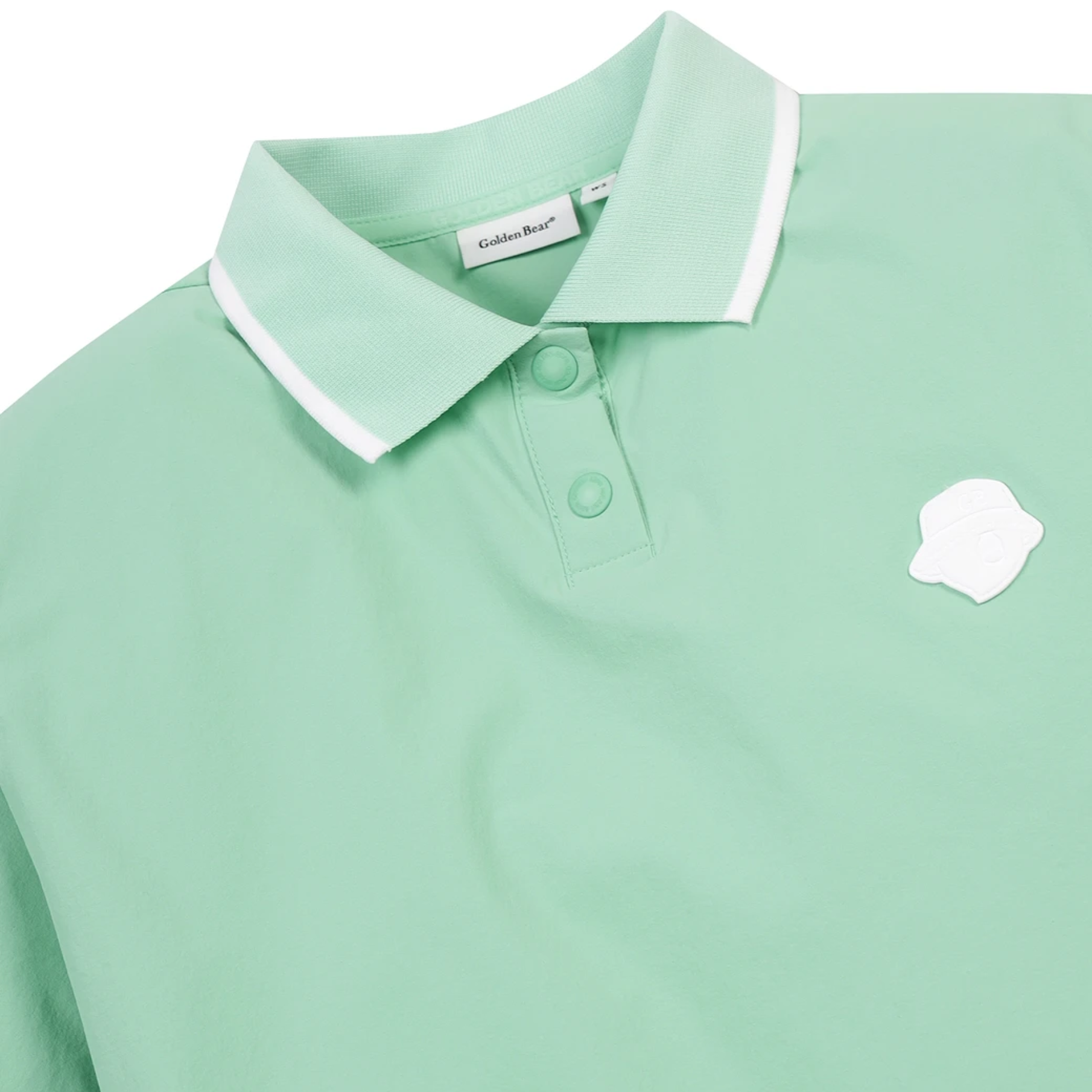 Golden Bear Women's Woven Collar Polo - Mint | Erthe Golf