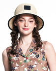Women's Raffia Hat - Beige - Erthe Golf