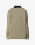 Men's Ribbed Collar Polo - Beige - Erthe Golf