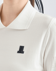 Women's Logo Stretch Polo - Off White - Erthe Golf