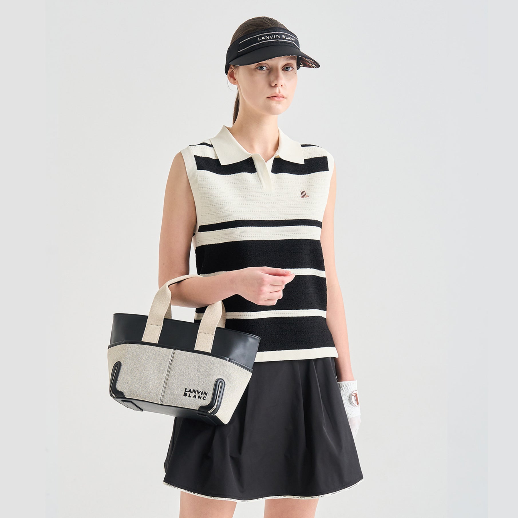 Lanvin Blanc Women's Two-Way Bag - Black | Erthe Golf