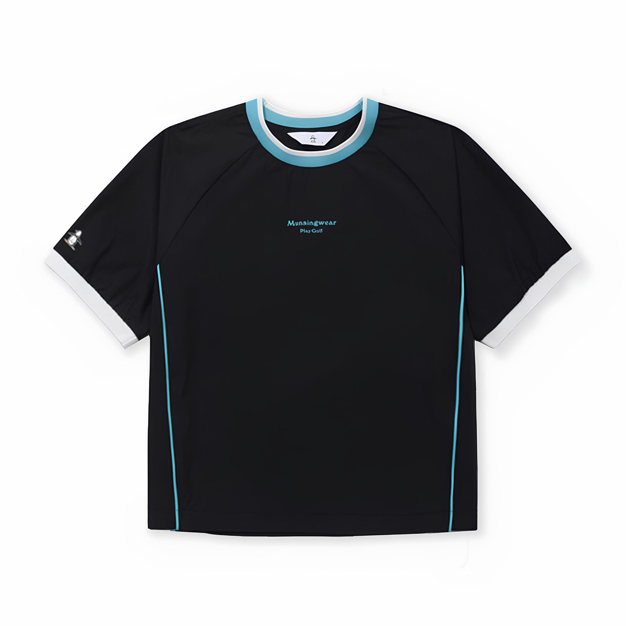 Munsingwear Women's Short - Sleeve Top - Black - Erthe Golf
