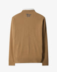 Men's Collared V - Neck Sweater - Beige - Erthe Golf