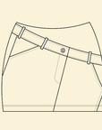 Loveland Diagonal Belt Golf Skort - Khaki - Erthe Golf