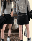Black Pink Winter Skort Set - Erthe Golf