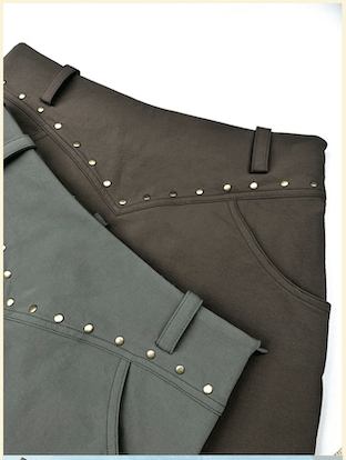 Loveland Studded Golf Skort - Brown - Erthe Golf
