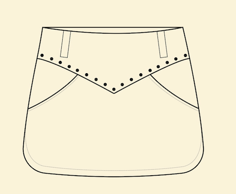 Loveland Studded Golf Skort - Brown - Erthe Golf