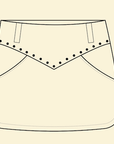 Loveland Studded Golf Skort - Brown - Erthe Golf