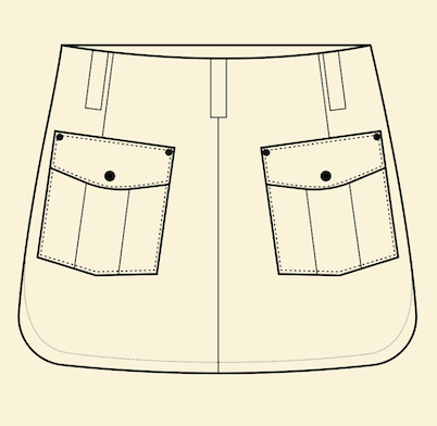 Loveland Studded Golf Skort - Brown - Erthe Golf
