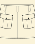 Loveland Studded Golf Skort - Brown - Erthe Golf