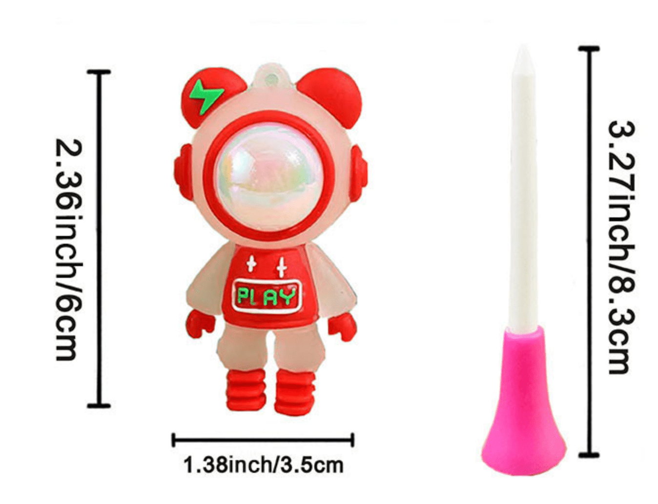 Astronaut Glow Tee - Red - Erthe Golf