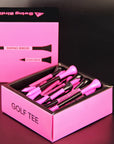 Wooden Golf Tee Pack - Black & Pink - Erthe Golf