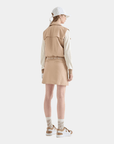 Women's Leather Jacket - Beige - Erthe Golf